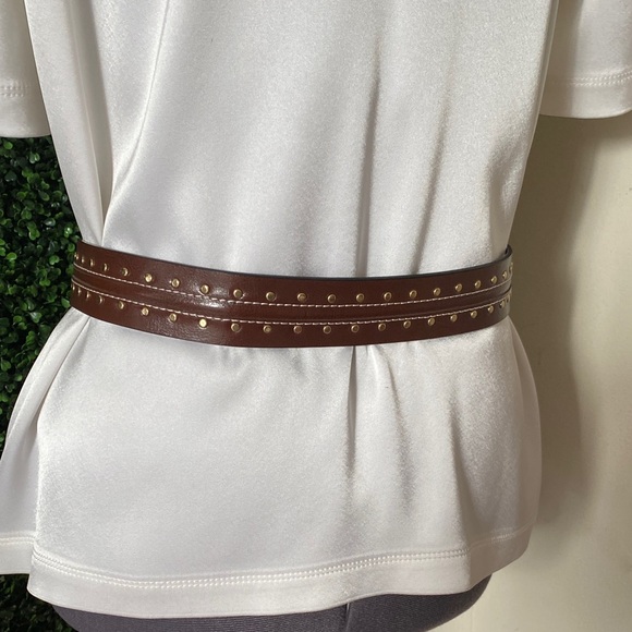 Micheal by Michael Kors Brown Belt with Gold Buckle main image 4